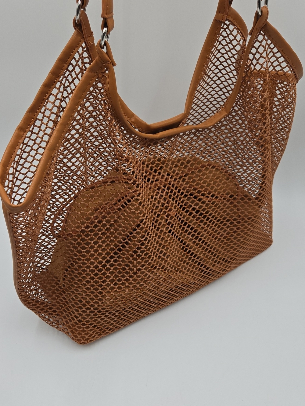 Brown NET HOBO BAG - Picture 12 of 12